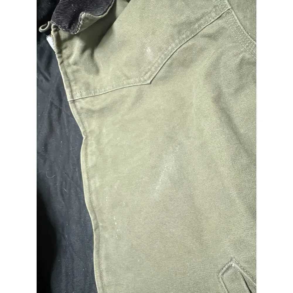 Vintage Carhartt Santa Fe jacket in faded olive green. Size XXL.
